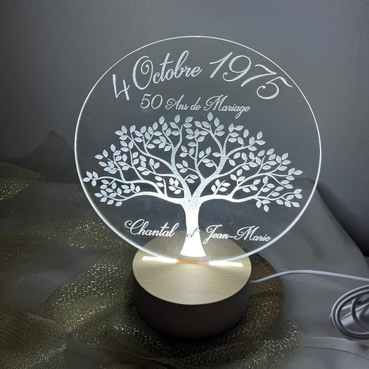 veilleuse arbre de vie 50 ans de mariage