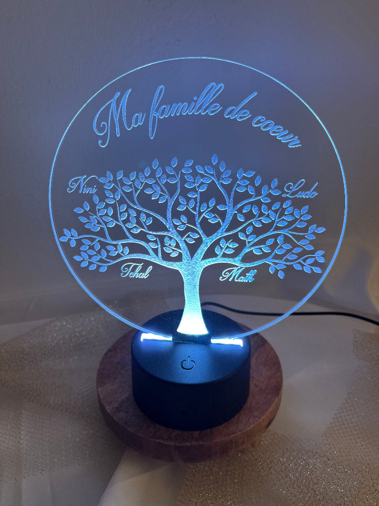 veilleuse arbre de vie socle plastique