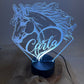 veilleuse coeur et cheval personnalisable