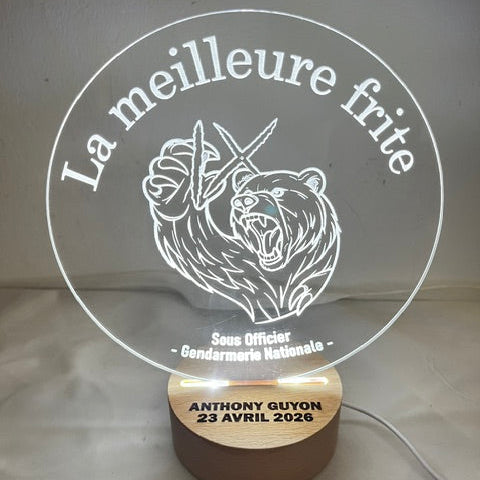 veilleuse personnalisable militaire