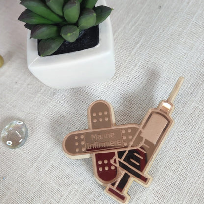 Badge à personnaliser Laurie Déco et lumières