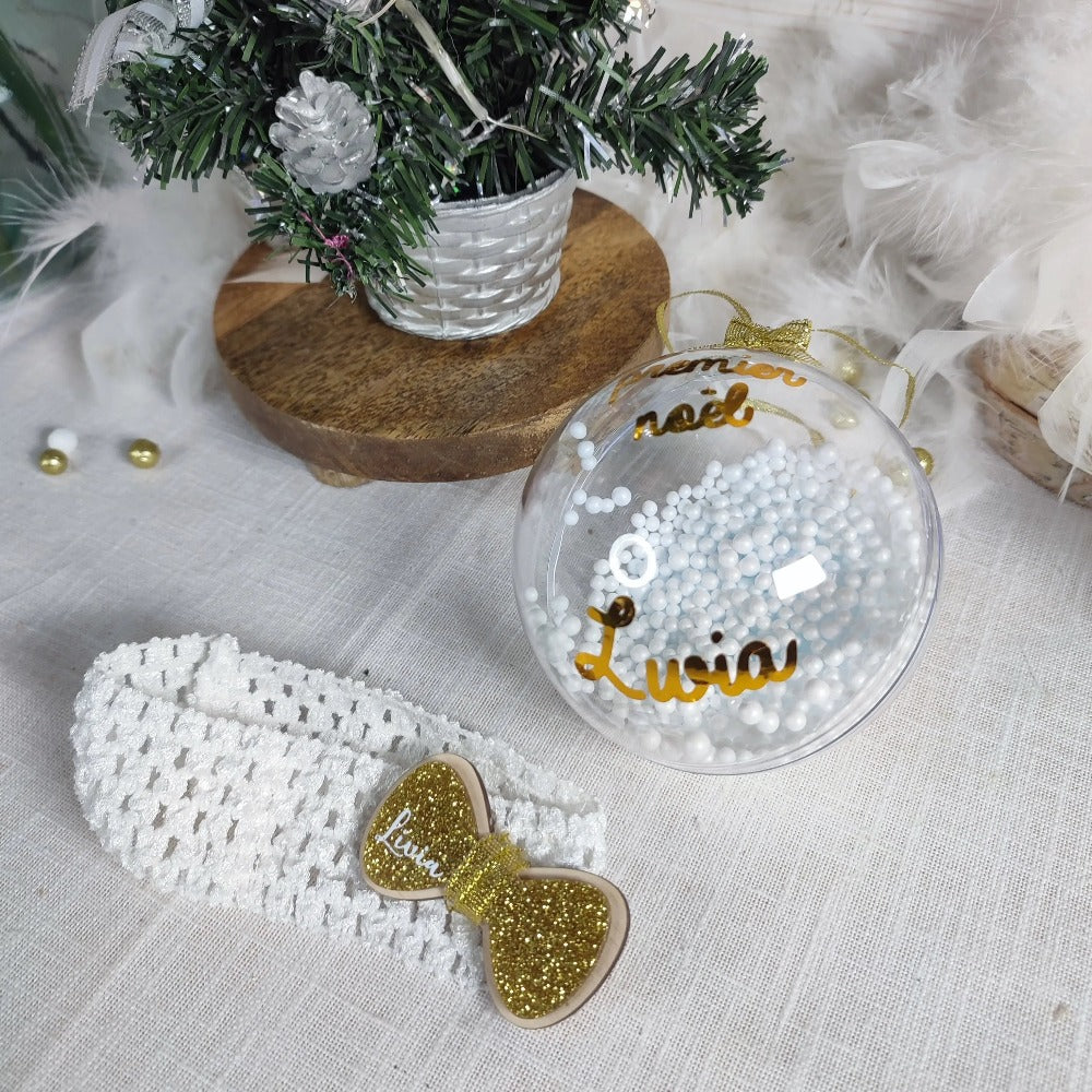 Boule à barrettes personnalisés Laurie Déco et lumières