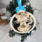 Boule de noël personnalisable en découpe Laurie Déco et lumières