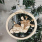 Boule de noël personnalisable en découpe Laurie Déco et lumières