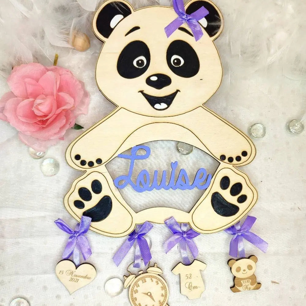Décoration panda de naissance Laurie Deco et lumières