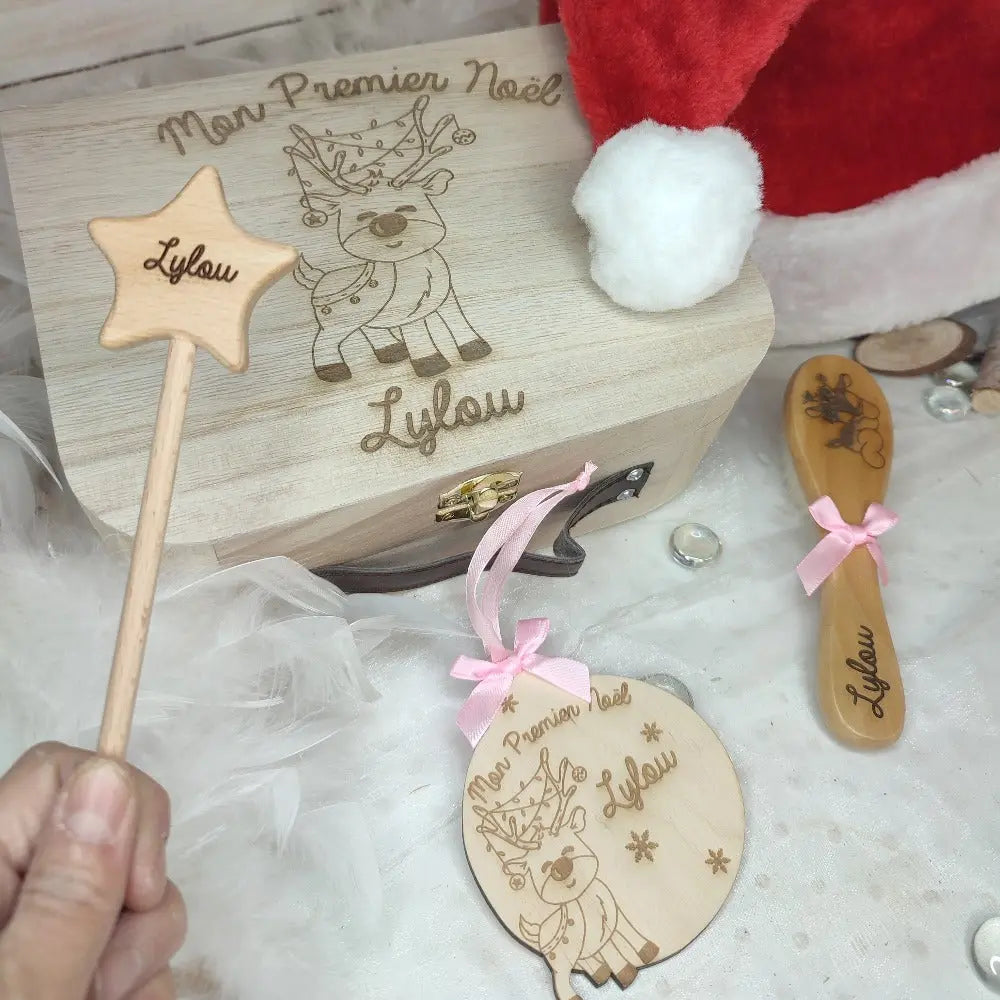 Premier noël en coffret personnalisé Laurie déco et lumières