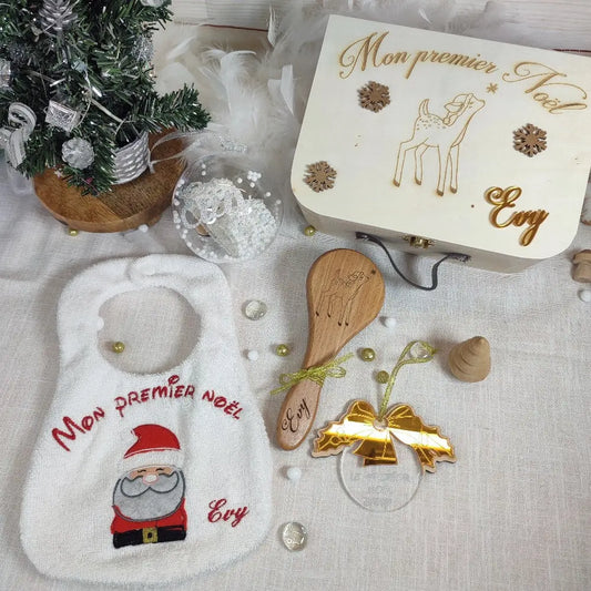 Premier noël en coffret personnalisé Laurie déco et lumières