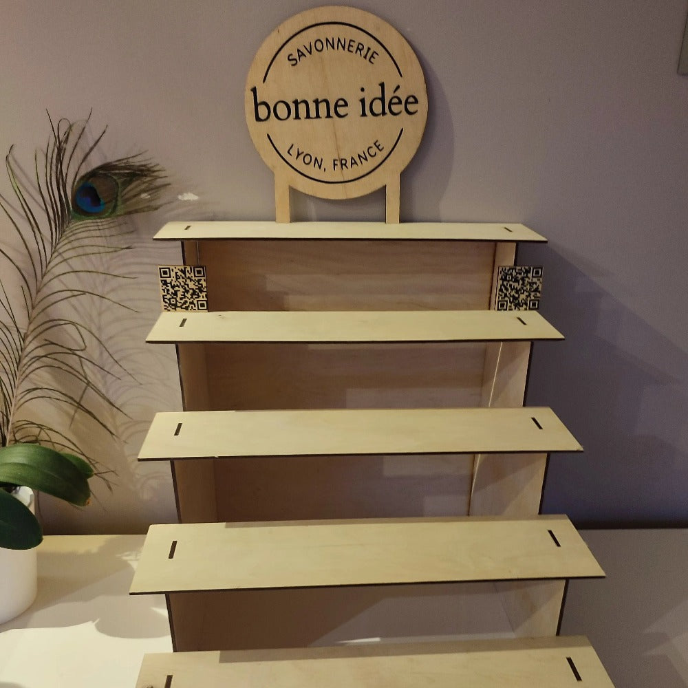 Pr sentoir Bois Professionnel QR Code Personnalisable Et Fait Main pr-sentoir-bois-professionnel-qr-code-personnalisable-et-fait-main