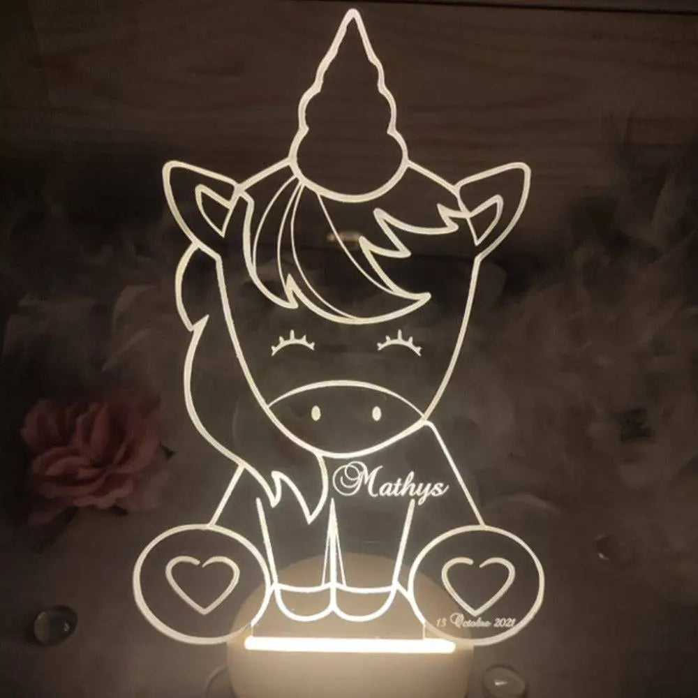 Veilleuse  licorne Laurie Déco et Lumières