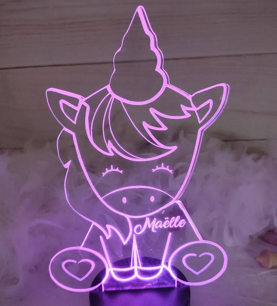 Veilleuse  licorne Laurie Déco et Lumières